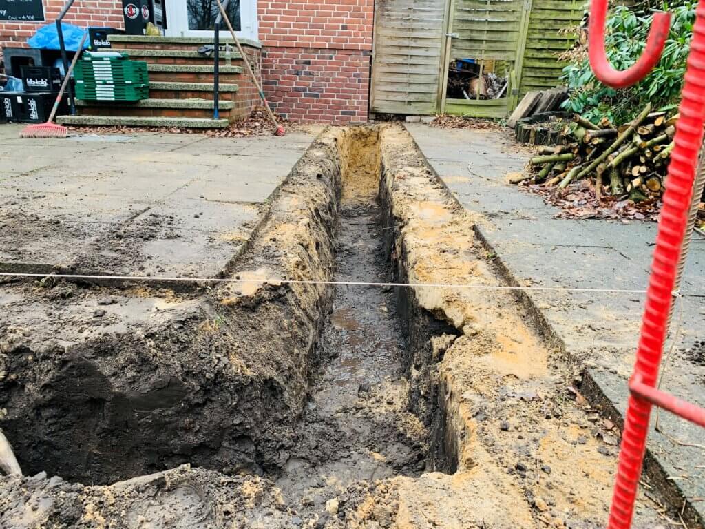 Fundament ausheben - Restaurant Frau Miller